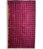 Tant Saree Rectangle dots gray body - Image 4