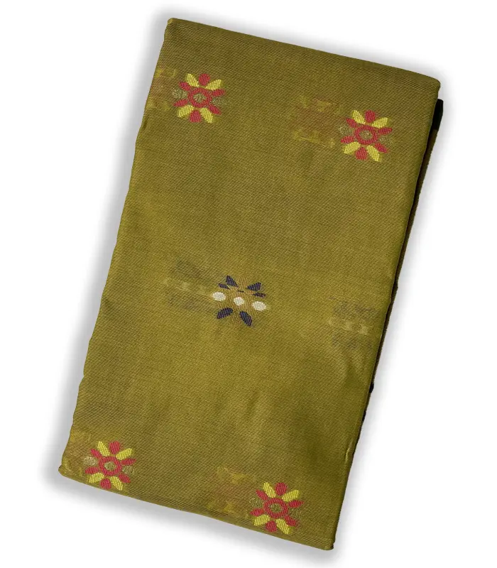 TTS20261006_1 Tant saree cross-flower blocks - Image 1