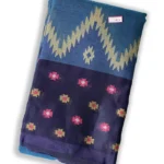 Tant saree cross-flower blocks